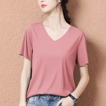 În 2020, Noi Femeile Bumbac Maneca Scurta Tricouri de Moda de Înaltă Calitate Doamnelor Tricouri Topuri S-XXL