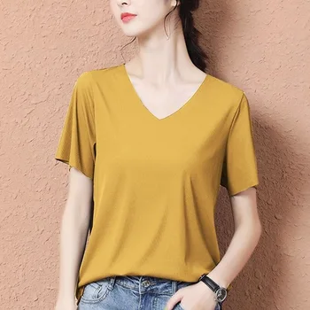 În 2020, Noi Femeile Bumbac Maneca Scurta Tricouri de Moda de Înaltă Calitate Doamnelor Tricouri Topuri S-XXL