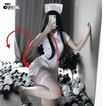 În 2020, Noua Asistentă Erotic Cosplay Femei Lenjerie Sexy Costum de Menajera Costum De Femeie Școală Fată Roz alb Kawaii Doctor Roleplay