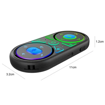 În 2020, Noul G-11 2.4 G Wireless Telecomanda Air Mouse-ul RGB cu iluminare din spate de Căutare Google de Voce Reîncărcabilă, fără Fir de Control de la Distanță