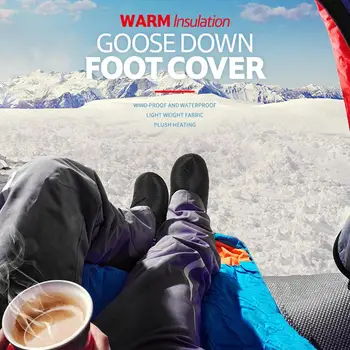 În aer liber, Alb de Gâscă în Jos Piciorul de Acoperire Pentru Barbati Femei Iarna Cald High-top rezistent la apa care pleacă Acasă Campping Șosete Pantofi Acoperi