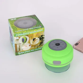 În aer liber, Boxe Bluetooth ventuza Impermeabil Auto fără Fir Telefonul Vorbitor Suport Card de Memorie Cu Lampă cu LED-uri Radio FM