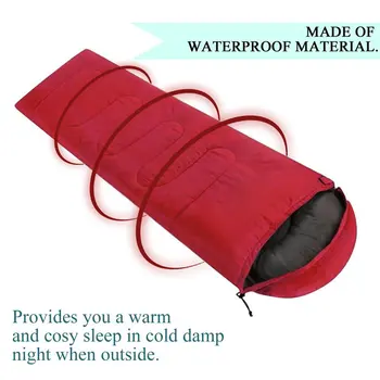 În aer liber Camping Sac de Dormit Cald Plic cu Gluga de Iarna Saci de Dormit de Călătorie pentru Adulți Sac de Somn transport gratuit