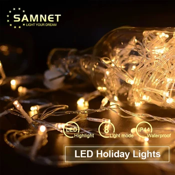 În aer liber De Crăciun 10M 20M 50M LED String Ghirlande de Lumină LED-uri Bijuterie Lumini de Basm Pentru Acasă Petrecerea de Nunta Lumini de Vacanță