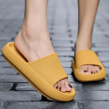 în aer liber hipster papuci pentru iubitorii de inaltime creștere moale, flexibil, non-alunecare slide-uri de culoare solidă papuci bărbați femei