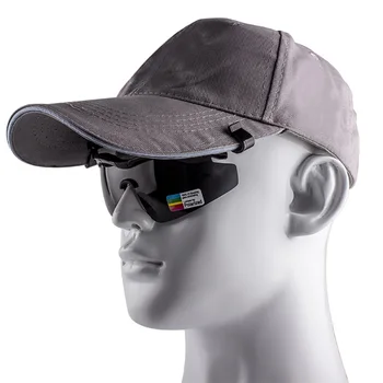 În aer liber Polarizate Pește Ochelari, Pălărie Viziere Sport Clipuri cu Capace Pe ochelari de Soare Pentru Pescuit, Ciclism Drumeții Golf UV400 Ochelari de CY01