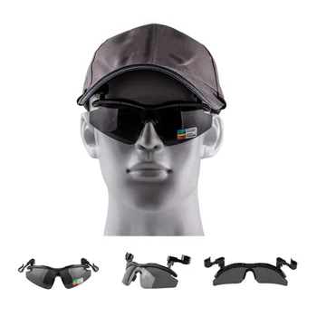 În aer liber Polarizate Pește Ochelari, Pălărie Viziere Sport Clipuri cu Capace Pe ochelari de Soare Pentru Pescuit, Ciclism Drumeții Golf UV400 Ochelari de CY01
