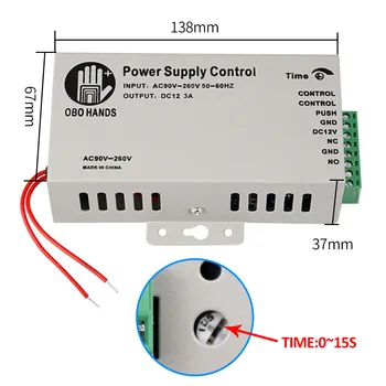 În aer liber, Sistem de Control Acces Kit IP68 rezistent la apa RFID Tastatura +sursa de Alimentare + 180KG Electric Magnetic Grevă Lacate de Usi pentru Casa
