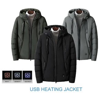 Înapoi manta de Încălzire USB Alpinism Cumpărături Schi Moda Vesta Ține de Cald Sacou Pentru Bărbați Și Femei Vânt de Iarnă 2020
