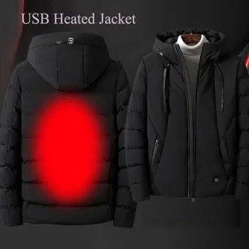 Înapoi manta de Încălzire USB Alpinism Cumpărături Schi Moda Vesta Ține de Cald Sacou Pentru Bărbați Și Femei Vânt de Iarnă 2020