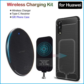Încărcare Wireless pentru Huawei P20 P30 P40 Lite Mate 9 10 20 Lite Pro Qi Wireless Charger+USB de Tip C Receptor Adaptor Cadou Caz