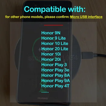 Încărcare Wireless Qi pentru Huawei Honor 10i 20i 9N 9 10 20 Lite Juca 4T 8A 9A 3E 3 Încărcător Wireless+Receptor Micro USB