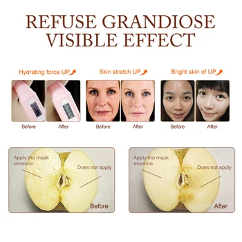 Îngrijirea feței Fasole Verde Masca Faciala Anti-Rid Firma Clean Piele + Hexapeptide Mască Facială Anti-îmbătrânire 2 buc Hidratare Mătase
