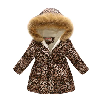Îngroșa Fete De Iarnă Jachete De Moda Imprimat Cu Gluga Îmbrăcăminte Exterioară Pentru Copii Internă Plus Catifea Caldă Fete Haine Cadou De Crăciun