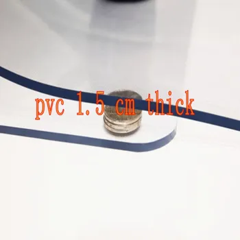 Îngroșat 1,5 mm PVC transparent fata de masa rezistent la apa capac de masă de ulei-dovada masă de bucătărie supradimensionate moale podea de sticlă mat