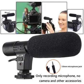 Înregistrare Stereo Microfon Condensator Microfon pentru Camera DSLR Calculator PC Telefon pentru telefon aparat de fotografiat DSLR
