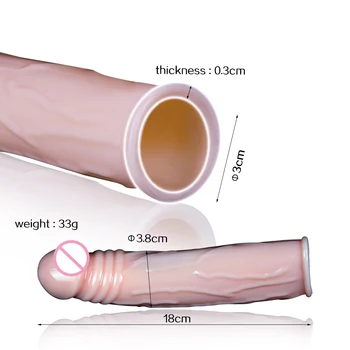 Întârziere Penis Sleeve Vibrator Realist Prezervativ Texturate Extensie Pentru Penis Cuplu Inel De Produse Pentru Sex Adult Jucărie Sexuală Pentru Jocuri Omul De Magazin