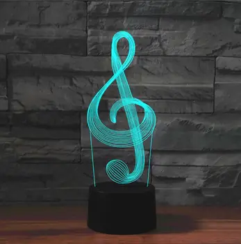 [Șapte Neon]Muzica notație Muzicală Acrilice 7Colors Lampa de Birou 3D Lampa de Noutate a Condus Lumina de Noapte Millennium Falcon Lumina