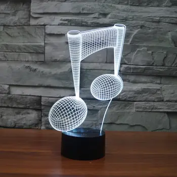 [Șapte Neon]Muzica notație Muzicală Acrilice 7Colors Lampa de Birou 3D Lampa de Noutate a Condus Lumina de Noapte Millennium Falcon Lumina