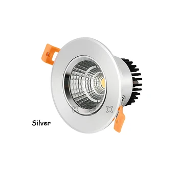 ȘTIULETE de LED lumina Reflectoarelor Tavan lampa AC85-265V 3W 5W 7W putere de 10W, 12W 15W Alb, Argint, Aluminiu, spoturi încastrate round led panel light