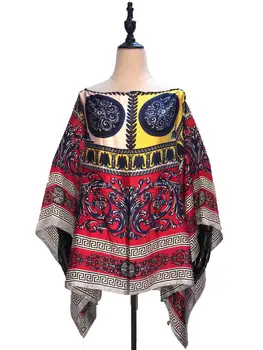 европейская одежда populare Unul-umăr Sexy Femei de Mătase imprimate de sus Dashiki batwing femeile Africane priza de Sus haine