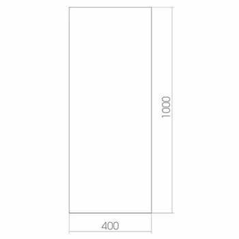 Зеркало MIXLINE прямоугольник 400*1000 (ШВ) б/полки