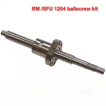【Gratuit DE TVA】 SFU / RM 1204 Ballscrew - L300/350/400/500/600/650mm+ 1204 Ballnut + BK/BF10 Sfârșitul suport+ Piuliță cu Bile de Locuințe pentru CNC